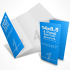 8.5 x 14 Roll Fold Brochure Mpckup