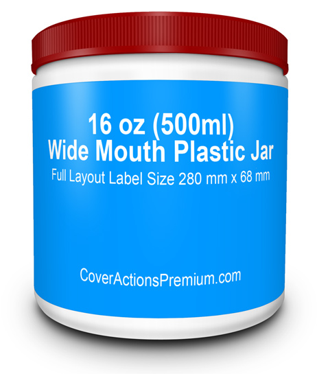 Wide Mouth Plastic Jar Mockup