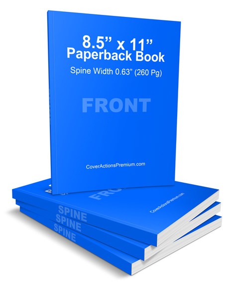 Cover Actions -8.5 x 11 Paperback Book Mockup