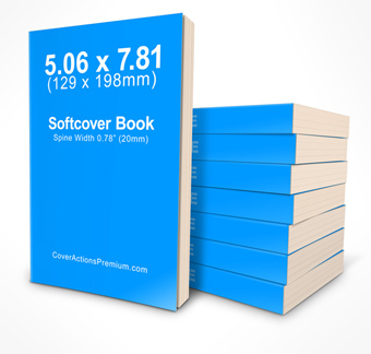 Softcover Book Mockup -5.06 x 7.81