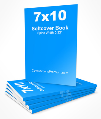 Slim Softcover Book Stack -Mockup