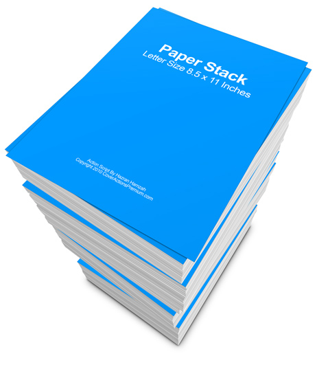 8.5 x 11 Paper Pile Mockup