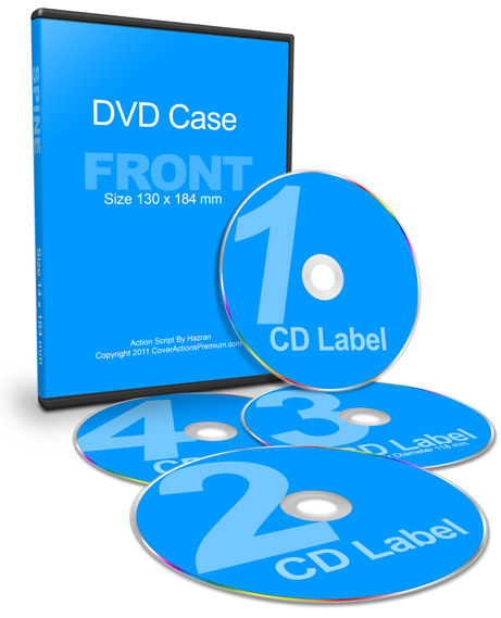 DVD Case 4 Discs Mockup