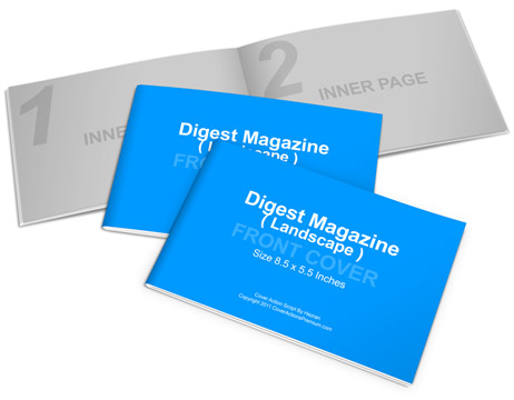 Horizontal 5.5 x 8.5 Booklet Mockup