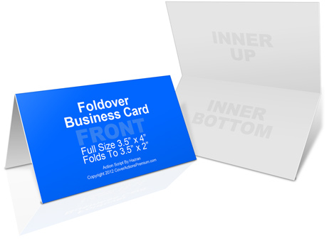 Foldover Business Card Mockup