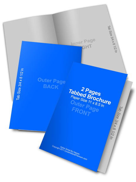 Graduated Fold Brochure Mockup