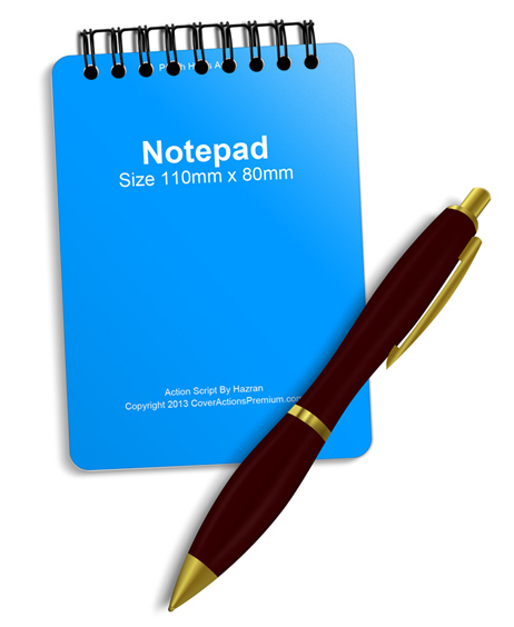 Spiral Bind Notepad Mockup 110x80