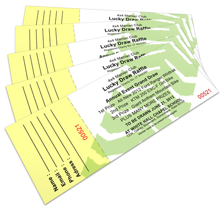 Raffle Ticket Mockup