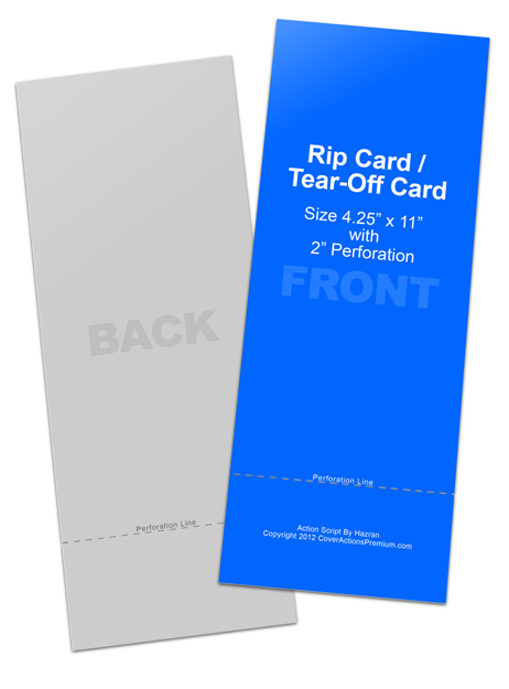 Tear Off Card Mockup