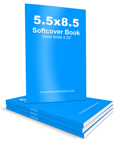 Slim Softcover Book Mockup -5.5x8.5