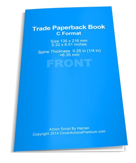 Slim C Format Softcover Book Mockup
