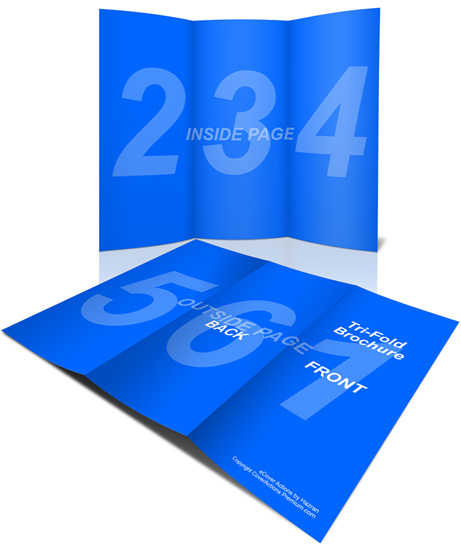 8.5 x 11 Tri Fold Brochure Mockup