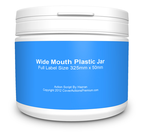 Wide Mouth Plastic Jar Mockup