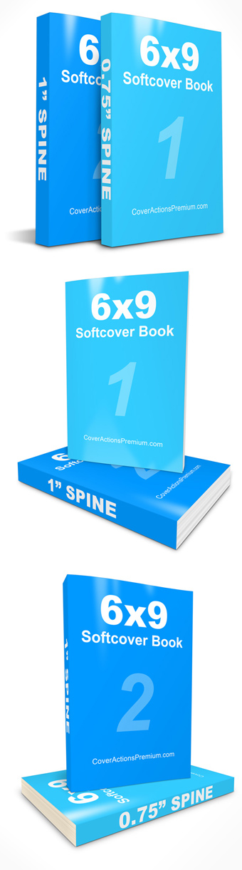 6×9 Softcover 2 Book Set Mockup