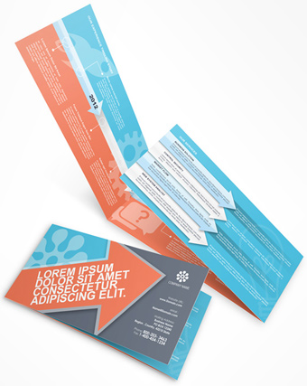 3x DL-Landscape-TriFold-Brochure Mockup