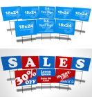 Multiple Yard Signs Mockup -18x24