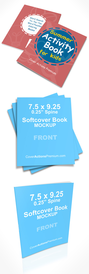Paperback Book Mockup 7.5 x 9.25