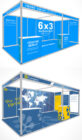 6x3 shell scheme booth mockup