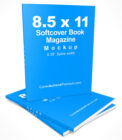 8.5x11 book stack mockup