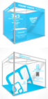 3x3 Seamless Exhibition Shell Scheme Booth Mockup and template