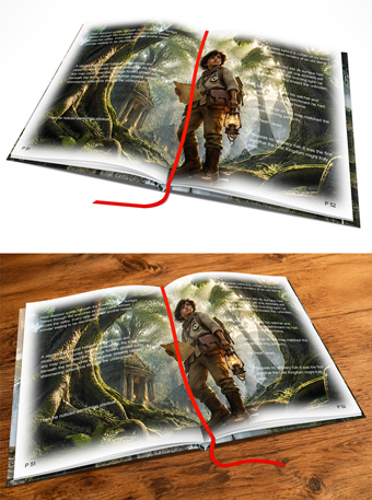 9x11 FlexiBound Open Book Mockup