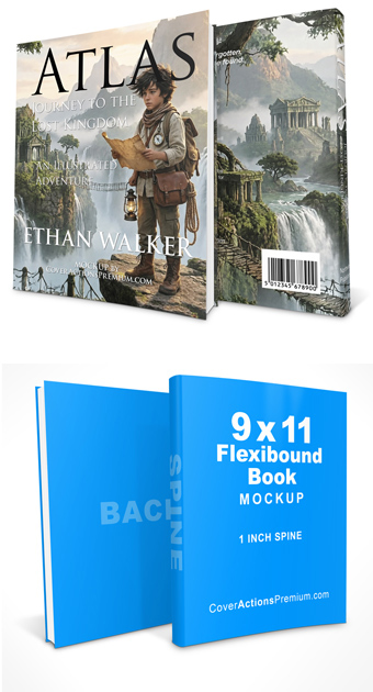 9x11 Flexibound Book Mockup Set