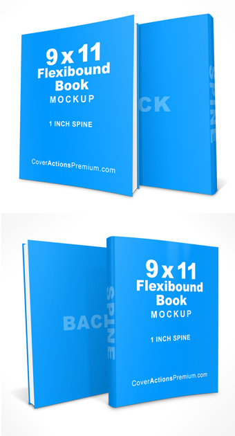 9x11 flexibound book mockup