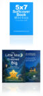 5x7 paperback / softcover book mockup- straight front and back view