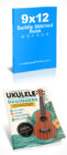 9×12 saddle stitched book mockup